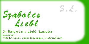 szabolcs liebl business card